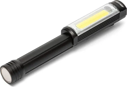Velamp Aluminium COB Taschenlampe 3W 400 Lumen rot blinken IN256 schwarz
