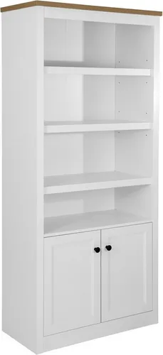OTTO home Standregal Rigny, MDF mit Holz-Zierleiste, 180,5 cm hoch - Praktisches Standregal »Rigny« von OTTO home: Stabil und vielseitig einsetzbar. Mit variablen Einlegeböden und robusten Metallgriffen ist es ideal zur Aufbewahrung und Gestaltung. Perfekt für einen ländlichen Wohnstil!