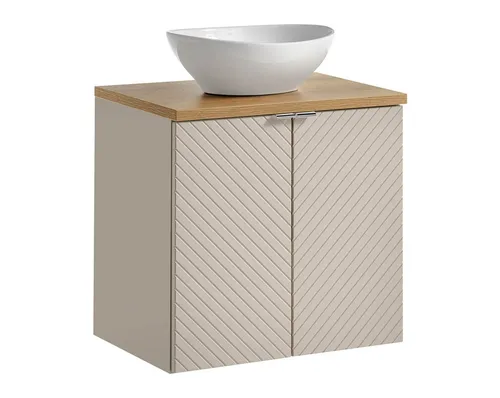 Sideboard FAVIER 80 x 76cm | Modernes Design mit 2 Schubladen und 1 Tür - Kommode in elegantem Weiß mit markanten Ästen und ausgeprägter Maserung – ideal für jeden Raum. Hochglänzende Oberfläche und griffloses Design sorgen für einen modernen Look.