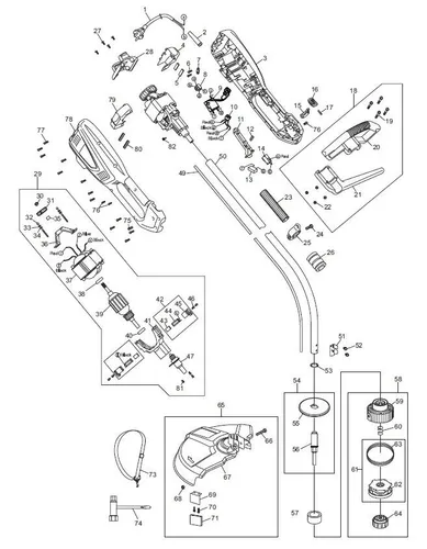 Makita UR3500 Rasentrimmer in blau von Makita