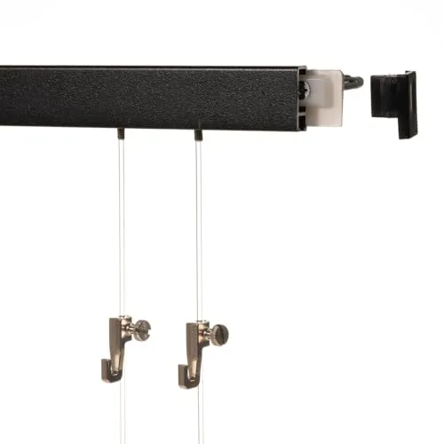 SOFT-RAIL® Bilderschienen Set BUDGET (S) 1,5m Schwarz in schwarz von SOFT-RAIL
