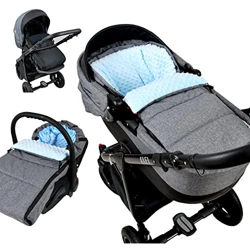 BABYLUX Fußsack 90cm MINKY für Kinderwagen & Buggy