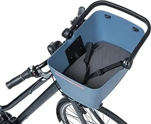 Basil B.V. Tierfahrradkorb - Schwarz, One Size, ideal für den sicheren Transport von Haustieren auf Fahrradtouren