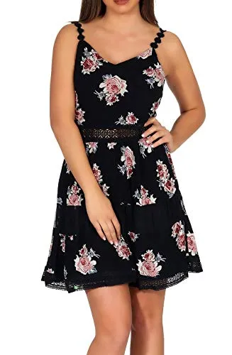 ONLY Trägerkleid ONLKARMEN ANNE LIFE S/L DRESS WVN NOOS - Jerseykleid in modischem Design mit V-Ausschnitt und elastischem Material, perfekt für stilvolle Sommerlooks.