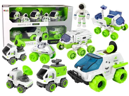 LeanTOYS Spiel Raumfahrzeug-Set 6in1 Rover Satellit für Kinder