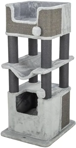 Trixie Kratzbaum XXL Lucano – Großer Katzenbaum mit Höhle, 110 cm, grau - Der Trixie Kratzbaum XXL Lucano bietet deiner Katze einen komfortablen Rückzugsort mit einer gemütlichen Höhle und stabilen Liegeflächen. Ideal für große Katzen und perfekt zur Krallenpflege.