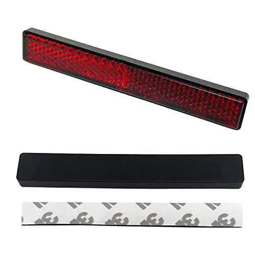 Motorrad Kennzeichen Reflektor Rückstrahler selbstklebend für Moped Roller Quad E-geprüft