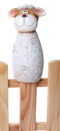 itsisa Zaunhocker Schaf H: 23 cm aus Terrakotta in weiß von itsisa