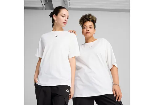 PUMA ESS RELAXED TEE Kurzarm T-Shirt in Weiß - Größe S (36) - Sportliches Kurzarm-T-Shirt aus 100% Baumwolle, ideal für Freizeit und Training. Der entspannte Schnitt sorgt für hohen Tragekomfort und Bewegungsfreiheit.