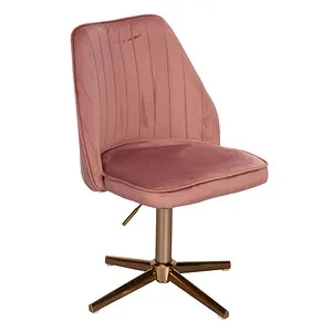 WOHNLING Besucherstuhl WL6.303 Rosa Stoff - Höhenverstellbar - Bürostuhl in elegantem Rosa mit komfortabler Polsterung und drehbarem Gestell. Perfekt für lange Sitzungen und individuelle Höhenanpassung. Stilvolles Design trifft Funktionalität.