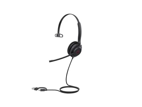 Yealink UH35 Mono Teams USB-C/A 1308165 - Kabelgebundenes On-Ear Headset - Headset für Microsoft Teams, bietet klaren Sound und hohen Tragekomfort für lange Meetings, ideal für den professionellen Einsatz.