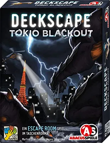 ABACUSSPIELE 38231 - Deckscape – TOKYO BLACKOUT, Escape Room Spiel, Kartenspiel, Schwarz