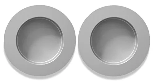 inova Griffmuschel Griff 2er Set Aluminium Silber 60mm Zubehör Tür Schiebetür selbstklebend