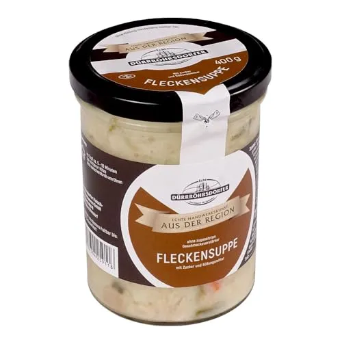 Dürrröhrsdorfer | FLECKENSUPPE | Rinderpansen Kartoffel Möhren Gewürzgurke Altdeutsche Spezialität Tafelfertig | 400 g