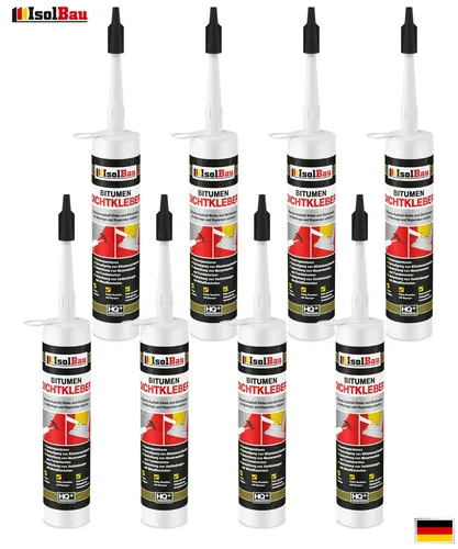 Bitumenkleber 8 x 310 ml Dichtstoff Dachdicht Bitumen Dichtmasse Schindelkleber
