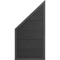 GartenLand WPC Zaun Set Classico 90 x 180/90 cm Sichtschutz Anthrazit - Eleganter Sichtschutzzaun aus WPC mit Aluminiumrahmen, ideal für individuelle Gestaltung. Schnelle Lieferung und einfache Montage garantieren Ihnen einen stressfreien Aufbau.