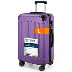 YONSLY Gepäck Suitcase Reisekoffer Lila mit Zahlenschloss in lila von YONSLY