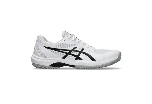 ASICS GAME FF CLAY Tennisschuh, Gr. 49, schwarz-weiß - Volleyballschuhe für Sandplätze – atmungsaktiv, rutschfest und leicht zu reinigen. Ideal für sportliche Auftritte auf dem Court!