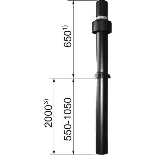 WOLF senkr. Dachdurchfür DN60/100 Rotbraun von Wolf