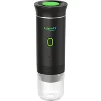 Lifenaxx To Go LX-060 Espressomaschine Schwarz - Kompakte Espresso- & Cappucinomaschine für unterwegs, Akku-betrieben für flexibles Kaffeegenuss überall, schnelles Aufheizen in Minuten.