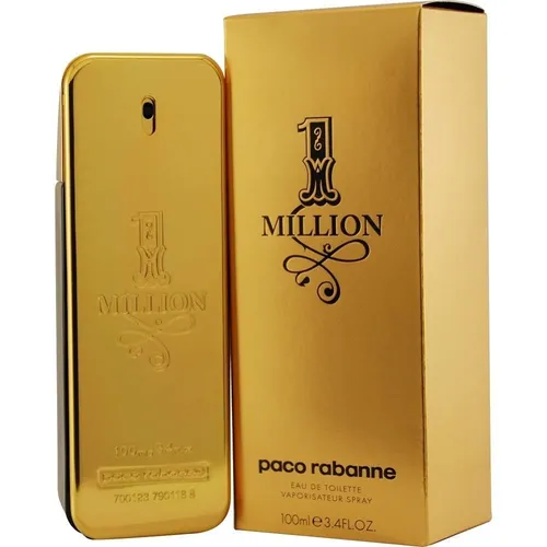 Paco Rabanne 1 Million Eau de Toilette - 100 ml, maskuliner Duft mit frischen Kopfnoten und luxuriösem Goldbarren-Flakon
