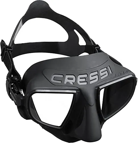 Cressi Atom, Schwarz/Schwarz, klare Linse von Cressi