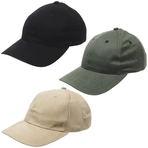 Premium Baseball Cap Baumwolle gebrascht 3 Farben, Basecap Schildmütze brushed