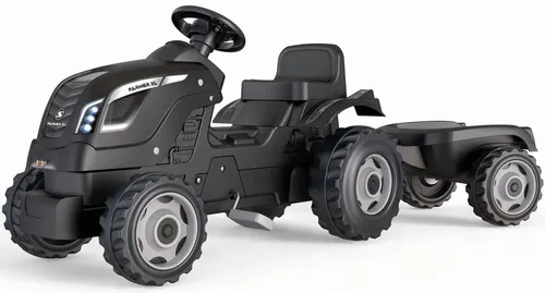 Smoby Trettraktor Farmer XLS schwarz+ mit Anhänger