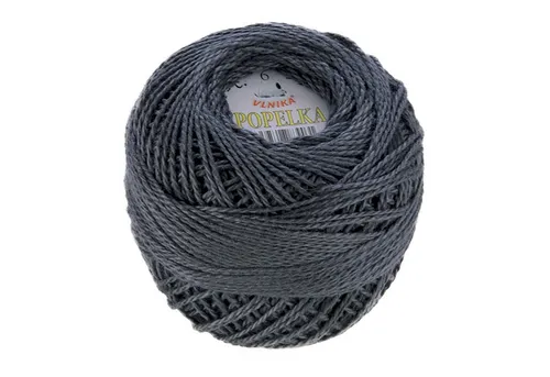 VLNIKA 10 x Stickgarn Popelka Farbwahl Häkelwolle, 85 m, dunkelgrau