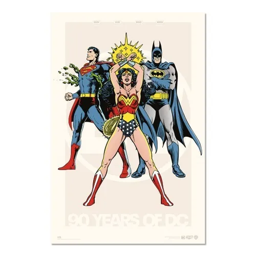 Poster DC COMICS RETRO- 90 Years of DC in schwarz von Grupo Erik