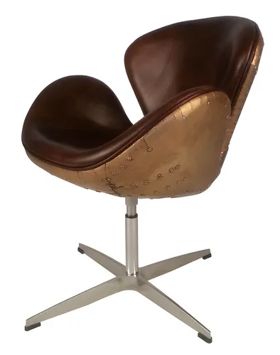 Vintage Ledersessel – Drehbar im Retro Design für Ihr Wohnzimmer - Stilvoller Sessel aus hochwertigem Leder, ideal für entspannte Stunden im Wohnzimmer. Mit Drehfunktion und modernem Design, perfekt für jeden Raum.