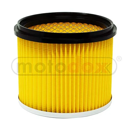 Lamellen Faltenfilter,Trockenfilter gelb mit Stahlinnengitter, Universal Luftfilter, passend für Einhell Nass-Trockensauger TE-VC 2230, TE-VC 1820, BT-VC 1115, RT-VC 1600, RT-VC 1420 uvm.