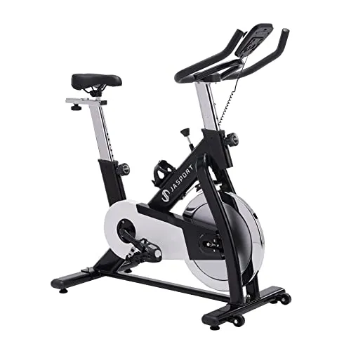 JASPORT S1 Speedbike für Zuhause – Leiser Heimtrainer Ergometer mit Bluetooth, kompatibel mit Zwift & Kinomap, Indoor Cycling Fahrrad mit 13 kg Schwungrad, bis 125 kg belastbar(Schwarz)