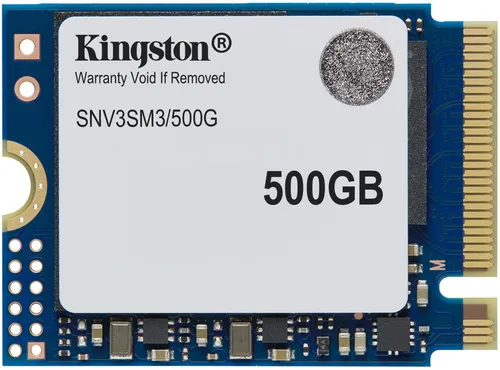 SNV3SM3/500G - Kingston NV3 PCIe 4.0 NVMe SSD 500GB - Festplatte mit Gen 4x4 NVMe-Leistung, bietet blitzschnelle Lese- und Schreibgeschwindigkeiten von bis zu 6.000/5.000MB/s und ist ideal für platzsparende Laptops und PCs.