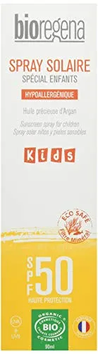 BIOREGENA - BIO Sonnencreme Schutzfaktor 50, klar, empfindliche Haut, Kinder ab 3 Jahren, Spray 90ml