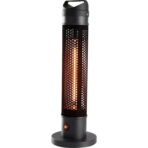 SHX Infrarotheizung 3m² Schwarz - Effiziente Terrassenheizung - Infrarotstrahler für Balkon, Terrasse und Garten mit 800 W Leistung. Bietet 360° Rundumwärme auf 3 m² und sorgt für gemütliche Atmosphäre. Abgasfrei und sicher dank Kippschutzschalter.