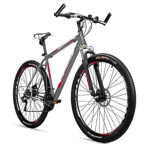 bergsteiger Mountainbike Detroit 29 Zoll - Hardtail Mountainbike mit 21-Gang Shimano Schaltung, ideal für sportliche Fahrer ab 170 cm, bietet hervorragende Federung und Komfort auf jedem Terrain.