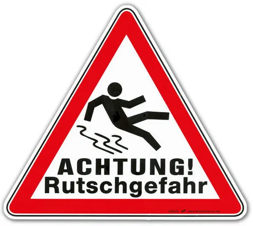Warnschild - Achtung Rutschgefahr - 308537 - Gr. 23cm x 20cm
