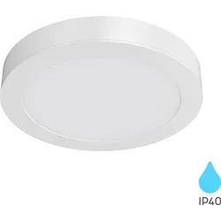 Braytron LED Deckenleuchte 12W Ø17cm Flach rund Weiß Deckenlampe Deckenlicht Flur WC hell 6500K - Weiß