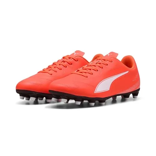 PUMA Herren Vitoria II FG/AG Fußballschuh – Glowing Red White, 40.5 EU - Fußballschuhe mit optimaler Traktion für Rasen und Kunstrasen, ideal für ambitionierte Spieler.