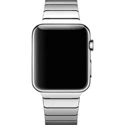 Gliederarmband für Apple Watch 41/40/38mm - Silber aus Edelstahl - Hochwertiges Edelstahl-Armband für Apple Watch Series 10-1 (38/40/41mm) im eleganten Design. Mit innovativem Verschluss und anpassbarer Größe für perfekten Sitz am Handgelenk.