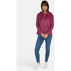 Salzhaut Damen Hoodie-Shirt Vatting Langarm - Stylisches Kapuzenshirt in Navy-Beetroot Größe XXL - Kapuzenpullover für Damen mit maritimem Streifen-Design, ideal für Freizeit und Alltag. Weiches Material aus Jersey sorgt für hohen Tragekomfort.