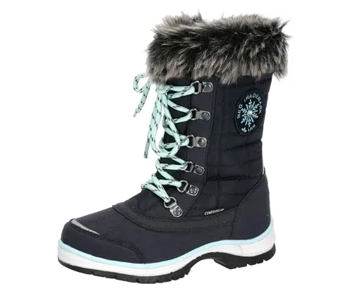 Lico Mädchen Lillesand Schneestiefel - Marine Türkis, 28 EU - Stiefel für Mädchen, wasserfest und warm gefüttert, ideal für winterliche Abenteuer und kalte Tage.
