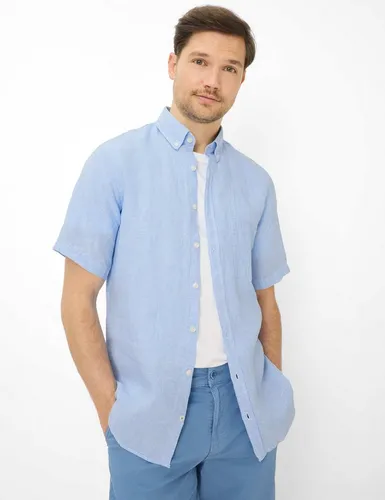 Brax Herren Hemd Style DAN sky, hellblau, Gr. XXL - Luftiges Vichy-Karo-Hemd aus hochwertigem Leinen, ideal für entspannte Anlässe und den Sommer. Hoher Tragekomfort und stilvolles Design.