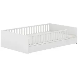 Paidi Bodenbett Little Flo, Weiß, 120x200 cm - Kindermöbel, ergonomisches Bodenbett mit Blauer Engel und in verschiedenen Größen erhältlich für ein gesundes Schlafumfeld.
