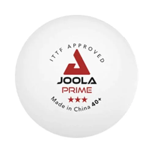 Joola 40032 Unisex PRIME Tischtennisbälle, weiß, Einheitsgröße, 3er-Pack