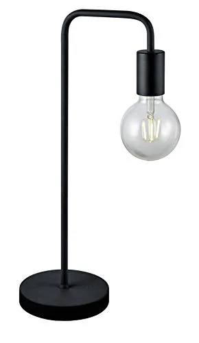 Trio Leuchten Tischleuchte Diallo, Schwarz, Metall, 15x51 cm - Moderne Tischlampe aus Metall in Schwarz, 15x51 cm, mit praktischem Schnurschalter – ideal für stilvolle Innenbeleuchtung.