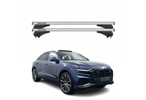 OMAC Dachträger Menabo für Audi Q8 4M (2018-2025) - 2-teiliges Aluminium-Dachträger-Set, wasserbeständig und abnehmbar. Ideal für vielseitige Nutzung und einfaches Transportieren von Gepäck.