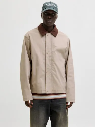 Jack & Jones Kurzjacke JJEGRAHAM WORKER JACKET SN mit Fly-Away-Kragen