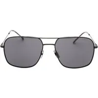 Carrera - Sonnenbrille mit mattschwarzem Rahmen und grauen Gläsern